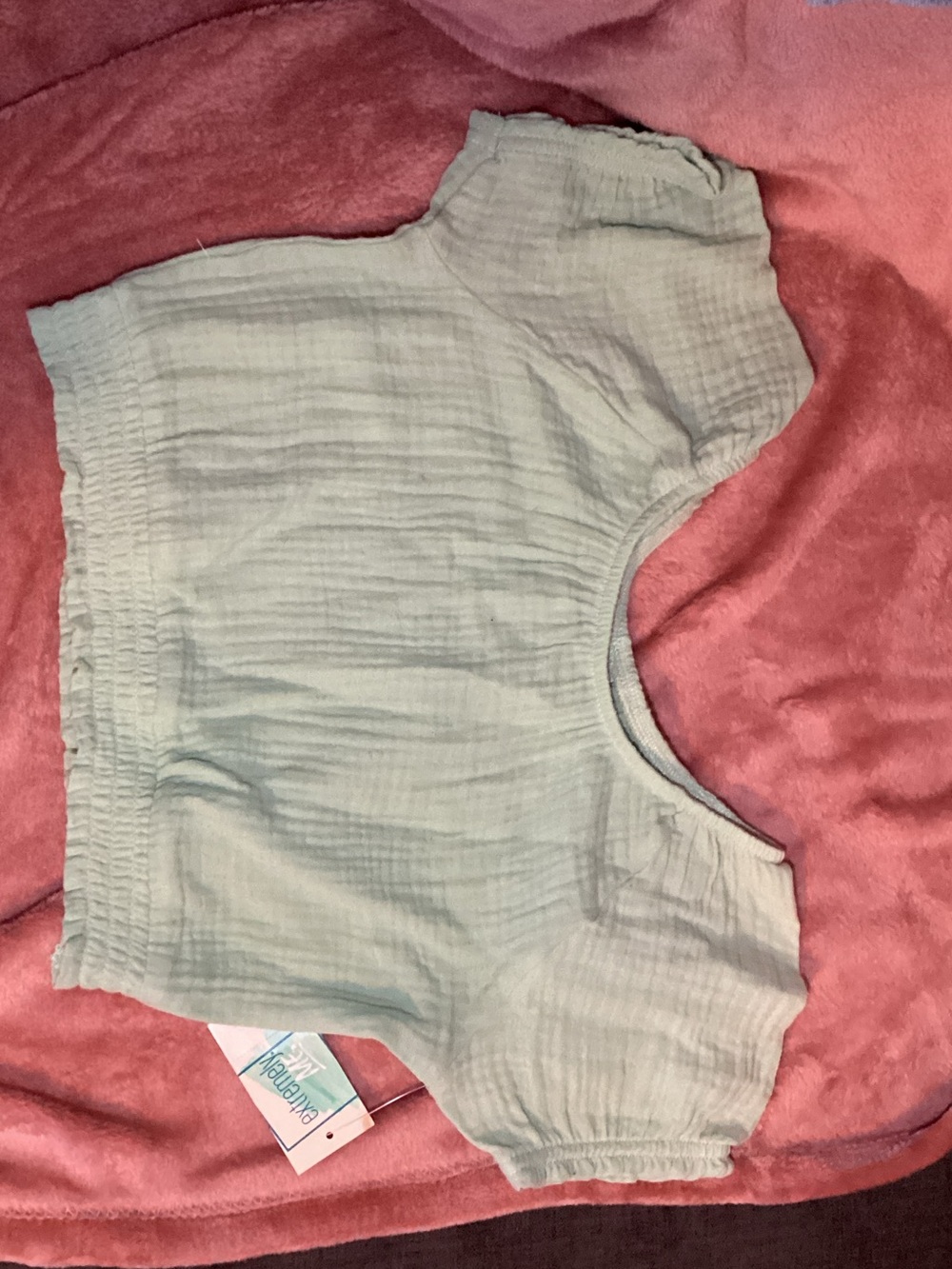 Soft Green Kids Tank Top - Breathable Muslin Tee